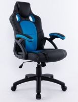 Bürostuhl «Racer», in Schwarz/Blau