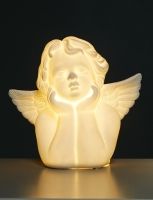 Lampe «Engel» aus weisser Keramik