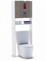 WC-Möbel mit High-Gloss-Finish, taupe