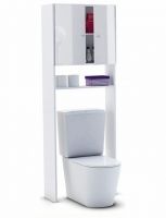 WC-Möbel mit High-Gloss-Finish, weiss